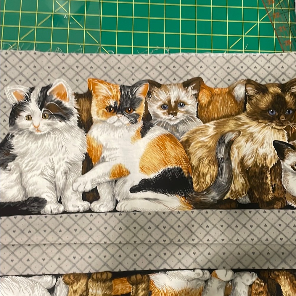 Cute Cat Patterned Fabric